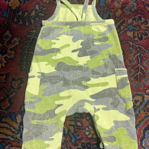 Camouflage Baby Overalls knit sweatshirt material Grayson mini 3-6 months - Picture 4 of 5